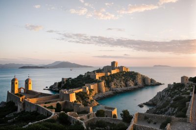 calvi, dawn, corsica, fortress, sunset, travel, sea, historic town, french, mediterranean sea, summer, old town, landmark, calm, light, daybreak, harbor, pine forest, city, morning, island