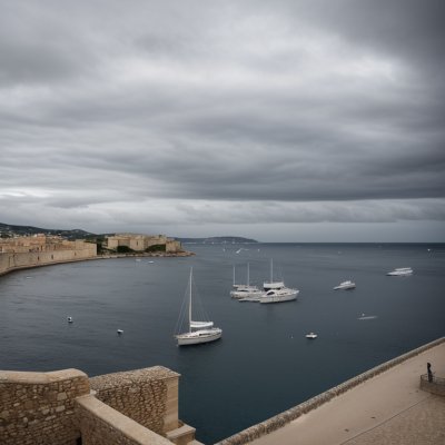 calvi, sea, sky, waves, citadel, harbor, boats, sailboats, mediterranean, nature, panorama, trees, island, summer, travel, wind, view, bay, history, blue
