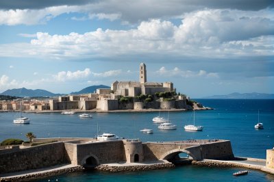 calvi, sea, sky, waves, citadel, harbor, boats, sailboats, mediterranean, nature, panorama, trees, island, summer, travel, wind, view, bay, history, blue