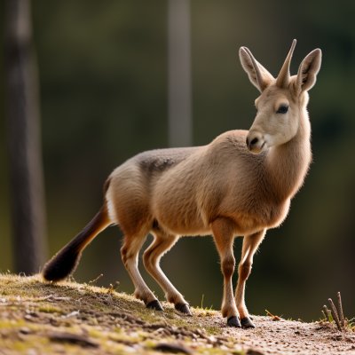 chamois, animal, nature, wild, feeding, standing, tree, grazing, feeding from branches, browsing, forest, bovid, sun, clear, nutrition, meadow, grass, natural light