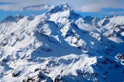 mountains, view, snow, alps, cold, nature, frozen, peaks, panorama, landscape, hiking, aerial view, clear, tourist destination, winter scene, majestic, rocks, blue sky, ice covered