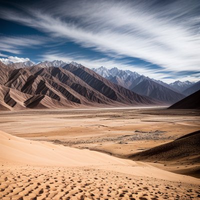 desert, mountains, pakistan, gilgit-baltistan, karakoram, snow, mirage, sand, blue sky, landscape, sand dunes, geological formation, natural beauty, landscape photography, sky, light, dry, sunny, hiking, view