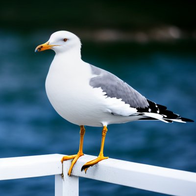 seagull, bird, wildlife, water, railing, feathers, seabirds, fly, nature, beak, coast, white bird, standing, large bird, natural history, ecosystem, prominent beak, stream, horizon, ornithology