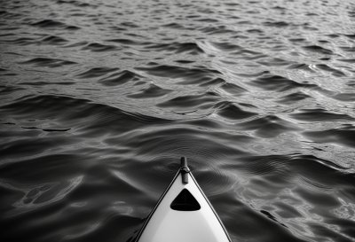 water, sea, paddle, black and white, canoe, solitude, sports, nature, water transport, activities, adventure, recreational, distance, calm, serenity, rower, boat, simplicity, travel, minimalism, water adventure