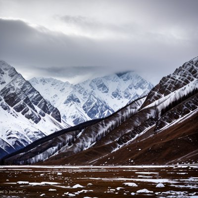 nature, mountains, snow, pakistan, gilgit-baltistan, sky, clouds, village, houses, karakoram, landscape, spring, picturesque, peak, rocky, cliffs, wild, sense of calm, trees