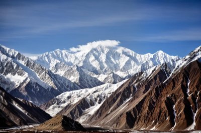 pakistan, gilgit-baltistan, himalaya, nanga parbat, snowy mountains, forest, trees, nature, landscape photo, blue sky, mountains, clouds, scenery, mountain massif, rakhiot peak, winter season, mountain hiking, ascent, remote, panorama