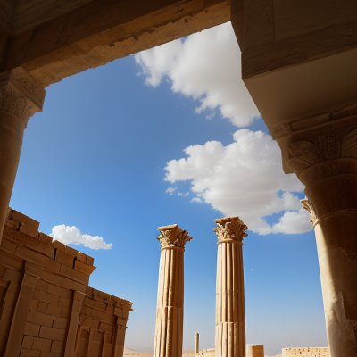citadel, jordan, amman, columns, clouds, blue sky, historical landmark, ancient, art, middle east, ruins, architecture, culture, tourism, vacation, nature, ancient roman, archaeology, view, medieval