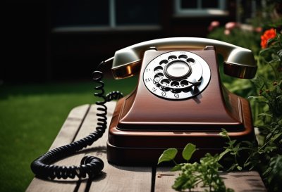 retro, telephone, vintage, garden, nature, rotary, table, grass, outdoor, retro telephone, wooden tray, old-fashioned, decoration, connection, design, circular, retro style, nostalgia, iconic, historical, telephone connection