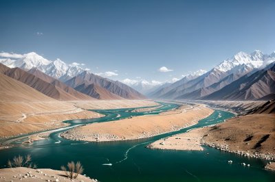 pakistan, gilgit-baltistan, karakoram, indus, river, water, mountains, nature, clouds, sky, sand, balistan, turquoise, landscape, rock, dry, adventure, hiking, clear, view