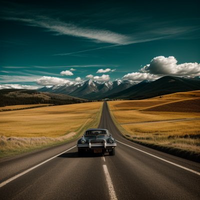 car, road, mountain, landscape, sky, clouds, nature, field, car wallpapers, summer, travel, adventure, solitude, journey, tranquility, lonely, sunset, blue sky, peaceful, endless