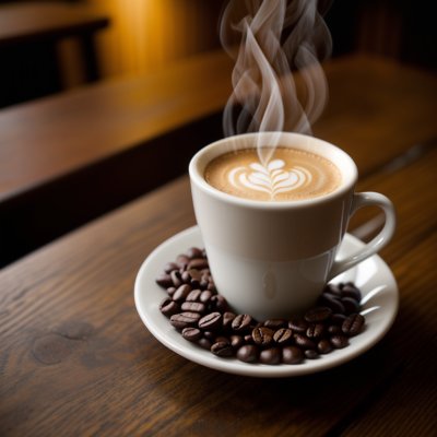 coffee, cup, steam, coffee cup, beans, beverage, wood, brown, hot, morning, snack, home, kitchen, aromatic, relaxation, warming, cabin, coffee break, heating, pleasure, lit candle, glow