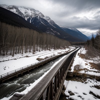 bridge, river, water, mountains, snow, nature, sky, clouds, trees, indus, gilgit-baltistan, karakoram, foliage, wooden, tourist, crystal-clear, reflection, beauty, sand