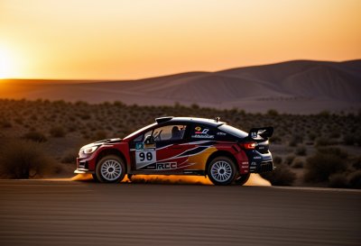 sunset, rally, car, race, sport, wrc, road, dust, desert, car wallpapers, off-road, quad, driver, adrenaline, adventure, extreme sport, landscape, journey, nature, adventure sport, extreme, road race
