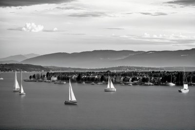 friedrichshafen, lake constance, germany, water, lake, sailboat, boat, nature, landscape, mountains, peaceful, recreation, outdoor, blue, with greenery, boat traffic, recreational sailing