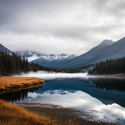 lake, mountains, nature, mist, blue sky, reflection, tranquility, sunset, contemplation, winter, trees, calm water, landscape, green, hiking, adventure, tourist attraction, panorama, forest, central europe, hiking trail