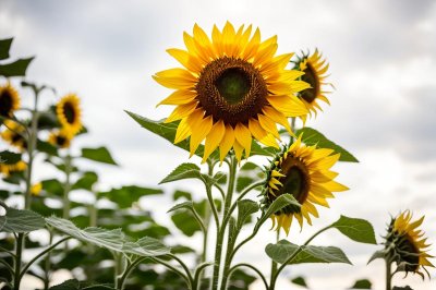 sunflower, nature, summer, garden, blooming, plant, natural, sun, bright, outdoors, sunny, panorama, flowers, rural, clear, picture, yellow, air, leaf, structure
