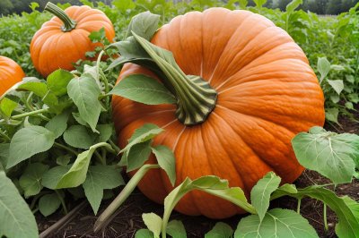 pumpkin, harvest, nature, vegetable, orange, produce, garden, organic, vines, growers, agriculture, soil, autumn, seasonal, farm, crops, tendrils, foliage, ground, hobby