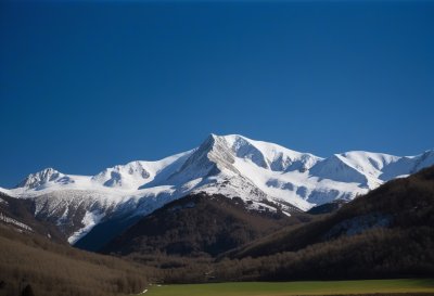 pyrenees, winter landscape, snow, mountain, forest, blue sky, canigou, leisure, nature, hiking, sunset, travel, outdoor, panorama, silence, peace, ecology, horizon, line of sight, tourism, travel nature
