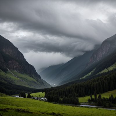 mountains, rain, valley, storm, meadows, landscape, nature, weather, clouds, sky, peak, morning, hiking, forest, cloudy, fog, green, trees, adventure, trail