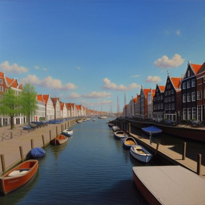 harbor, boats, water, canal, holland, blue sky, city, tourism, architecture, yacht, holiday, sailing, peaceful, bell tower, panorama, spire, greenery, daylight, view