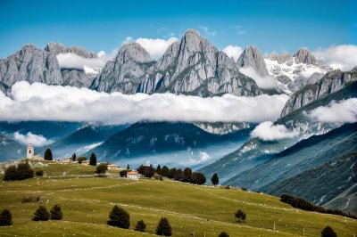 mountains, landscape, picos de europa, spain, asturias, scenery, mountain peak, cantabria, hiking, clouds, sky, tourism, natural beauty, travel, nature, outdoor, tranquility, nature reserve, charming