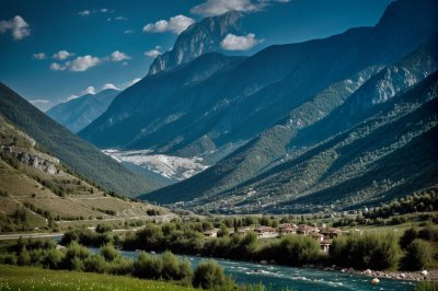 albania, mountains, river, valley, nature, clean, summer, panorama, green, outdoors, peaceful, hiking, landscape, tourist attraction, ecology, beautiful, shady, clear, calm water, view
