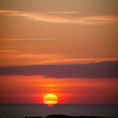 sunset, sea, sky, red, orange, cloud, nature, landscape, horizon, evening, calm, west, summer, idyll, crystal clear, peaceful, reflection, beauty, light, twilight, photography