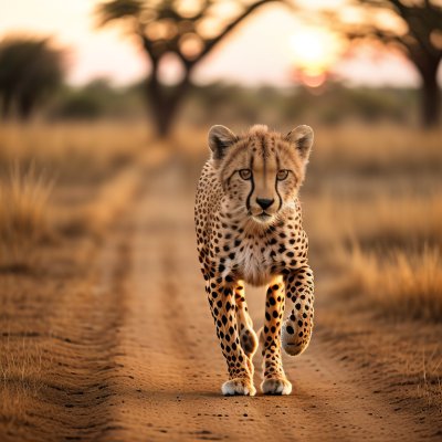 cheetah, running, savanna, nature, sunset, feline, wild, trail, pet, speed, five, africa, crawling, wildlife, cat, action, hunter, environment, animal, striped, fast, dust