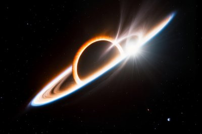 black hole, space, science, gravity, universe, cosmos, einstein, starry sky, physics, spacetime curvature, astrophysics, event horizon, galaxy, black hole illustration, relativity, light distortion, theory of relativity, gravitational singularity, accretion disk