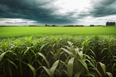 grain, agriculture, field, nature, summer, cornfield, green grass, sky, clouds, farm, natural scenery, rural, agricultural landscape, harvest, landscape, grain stripe, fresh, clear sky, pastures, kernel
