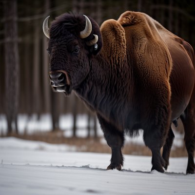 bison, buffalo, wildlife, animal, profile, backlit, fur, road, highway, nature, national park, wilderness, outdoor, large mammal, standing, solitary