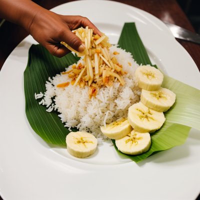 indonesian food, banana leaf, communal eating, traditional, fried chicken, tempeh, tofu, personal, rice, sambal, vegetables, water spinach, togetherness, ingredients, culture, family, eating with hands, meal, preparation, enjoyment