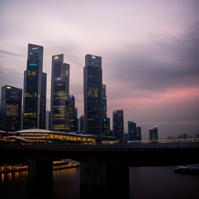 singapore, city, twilight, night lights, building, marina bay sands, architecture, sunset, horizon, rooftop, cityscape, lanterns, evening, tropical, city lights, clouds, nature, treetop, nature in the city, gardens by the bay