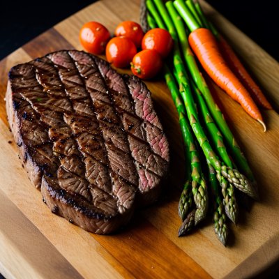 beef, steak, asparagus, carrot, garlic, wooden board, cooking, roast, herbs, homemade cooking, juicy, juicy beef, food preparation, culinary, juice, food hygiene, healthy lifestyle, bowl