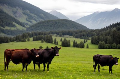 cow, nature, cattle, meadow, mountains, flower background, panorama, switzerland, alpstein, summer, hiking, adventure, belt, flower wallpaper, beautiful flowers, landscape, outdoors, flower, yellow, rocky, furry, sledge, misty