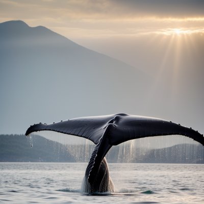 whale, tail, mountain, sea, glacier, ocean, vacation, wilderness, landscape, winter, icy, nature, trekking, scenic, melancholy, freedom, black, blue, cold, sunset