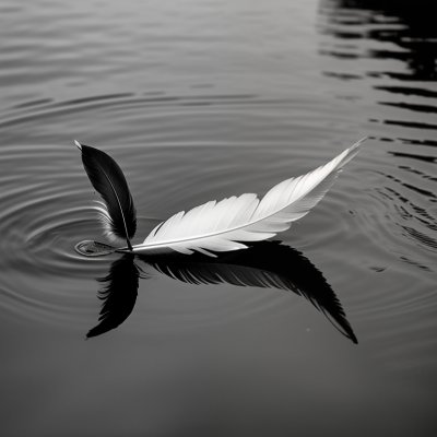 feather, nature, reflection, lightness, close-up, water, floating, calm, soft, beauty, peaceful, minimalistic, texture, aesthetics, well-being, feeling, surface, minimalism, symmetry, pleasant