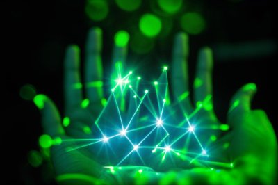 green, neon, hands, light, art, dark, digital, projection, light show, open hand, gesture, darkness, fluorescent, night, body, glow, vision, optical, vitality