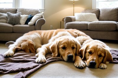 golden retriever, dog, living room, animal, blanket, lighting, cozy interior, relaxation, lounge, pet, comfy, decor, comfort, floor, home, sofa, window, lamp, bookshelf, coziness, furry friend