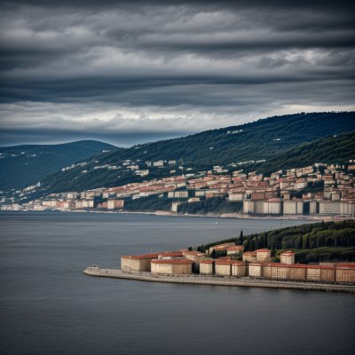 nature, landscape, sea, sky, port, trieste, italy, panorama, ship, coast, mountains, location, city, tourism, natural, sunlight, peaceful, europe