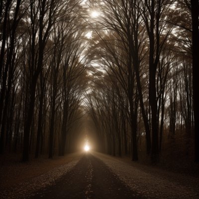 forest, darkness, autumn, pathway, sun, trees, nature, dusk, silhouette, sunset, autumn colors, lighting, serenity, natural light, calm, forest trail, autumn landscape, romantic, seclusion