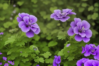 geranium, purple flowers, garden flowers, nature, wildflowers, summer flowers, flower beds, green leaves, field flowers, rural, plant habitat, flower photography, flowering plants, horticulture, botany, flowering meadow, natural beauty, lifestyle