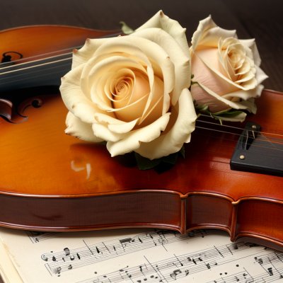 rose, violin, music sheet, beautiful flowers, music, romantic, flower, classical music, string instrument, melody, flower background, sheet music, nature, flower wallpaper, musical instrument, concert, love song, violin music, luxury, love for music, romantic atmosphere, rose flower, happy birthday, artistic