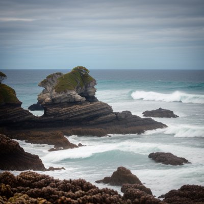 coast, ocean, rocks, waves, landscape, water, horizon, islet, canary islands, sky, spain, nature, shades of blue, tourism, untouched, wide angle, geology, volcanic, view