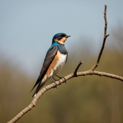 swallow, bird, branch, singing, flying, nesting, forest, soft light, nature, wild, birdsong, blue, ecological, animal, insects, beak, green background, caught insect