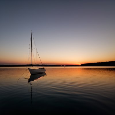 sunset, lake, reflection, evening calm, boat, water surface, ocean, silhouette, grass, art installation, orange sky, calm, nature, holiday, peaceful environment, relaxation, horizon, gentle, reeds, evening