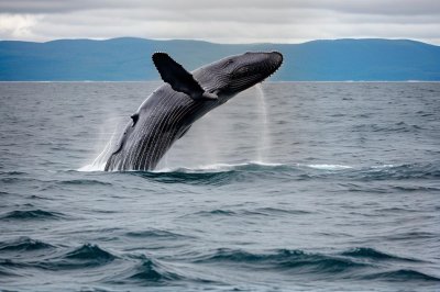 whale, sea, ocean, fin, tail, blue, nature, wildlife, mammal, marine life, sperm whale, whale tail, water, beautiful, calm, prey, splash, dive, vacation, observation