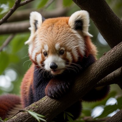 red panda, animal, mammal, tree, deciduous tree, foliage, nature, camouflage, peaceful, rest, zoo, small mammal, fluffy, animal care, native, tiredness, habitat, asian, eyes