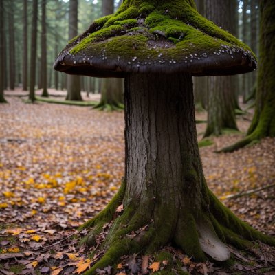 mushroom, moss, forest, nature, tree stump, autumn, gilled mushrooms, overhead, wood, forest floor, texture, close-up, mushroom picking, yellow, detail, mycology, environment, focus, mushroom foraging, half-light
