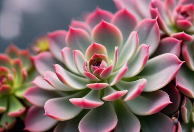 succulent, sedum, nature, blossom, detail, pastel, macro, green, pink, background, flora, botany, garden, spring, summer, close-up, small, bud, natural, space